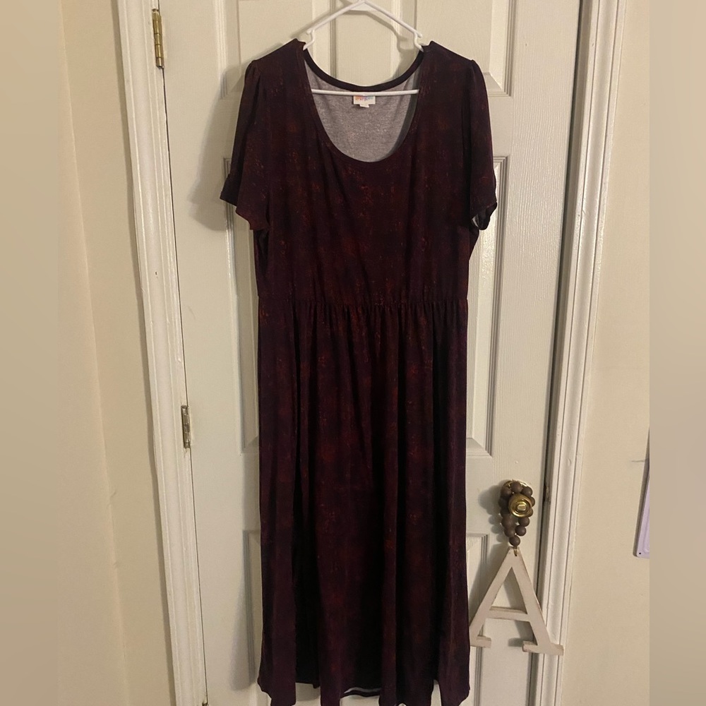 Red Galaxy Maxi dress